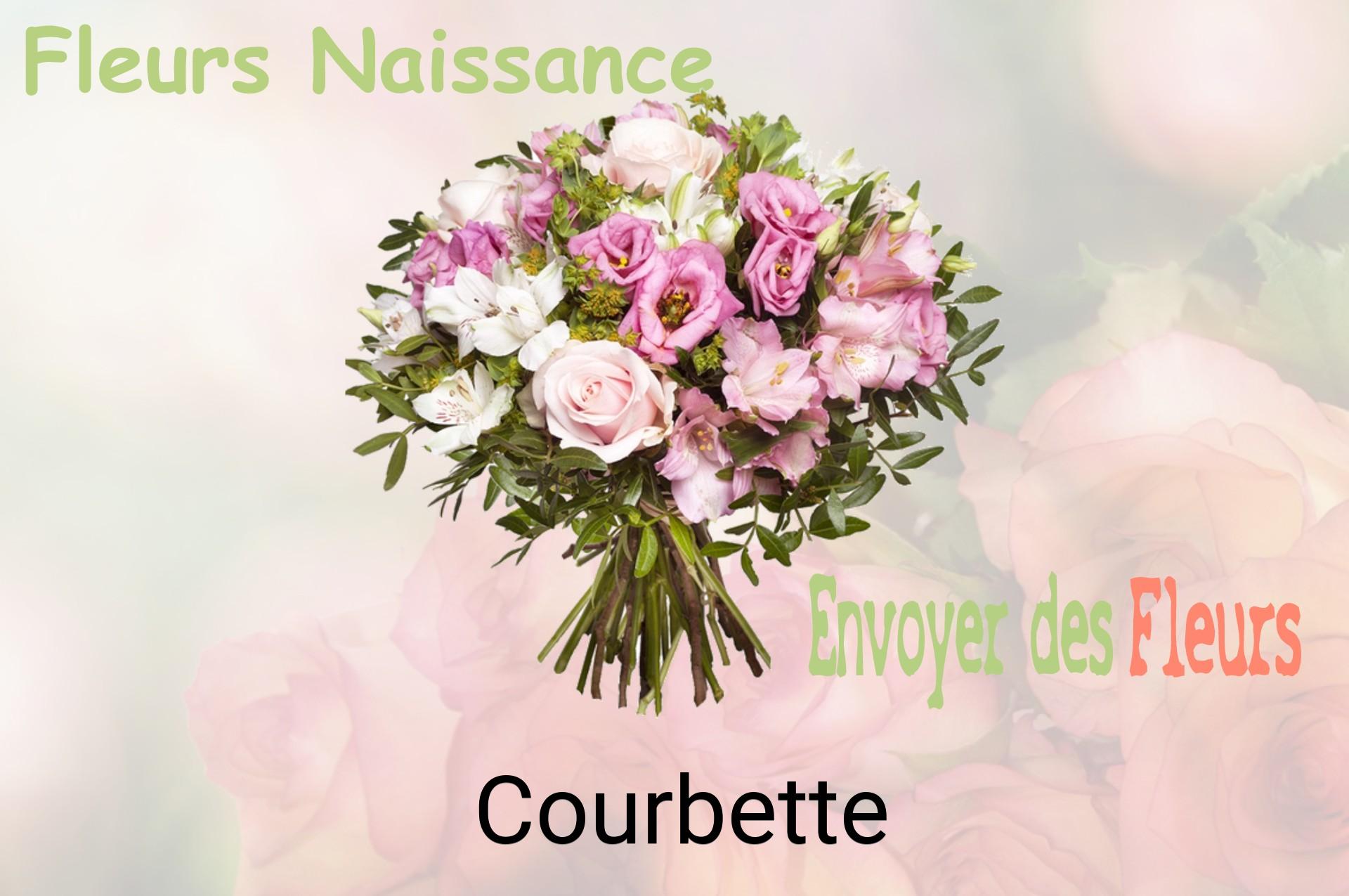 Bouquet de fleurs de naissance livré à Courbette